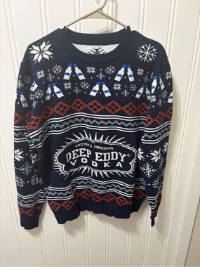 Deep Eddy Vodka Official Ugly Holiday 🎄Sweater – Size Large